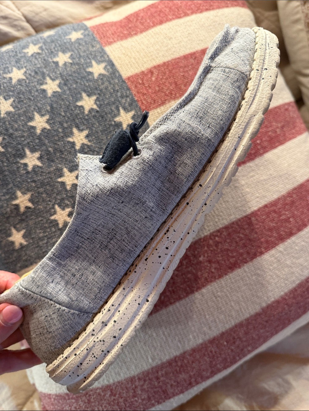 Sz 11 Hey Dude Wendy Slip-On Loafers in  with Black Laces and Yellow Lining. - Picture 3 of 7